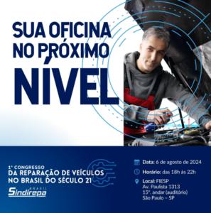 Read more about the article Transforme Seu Negócio no 1º Congresso da Reparação de Veículos no Brasil – Século 21: Inovações, Parcerias e Oportunidades Imperdíveis!